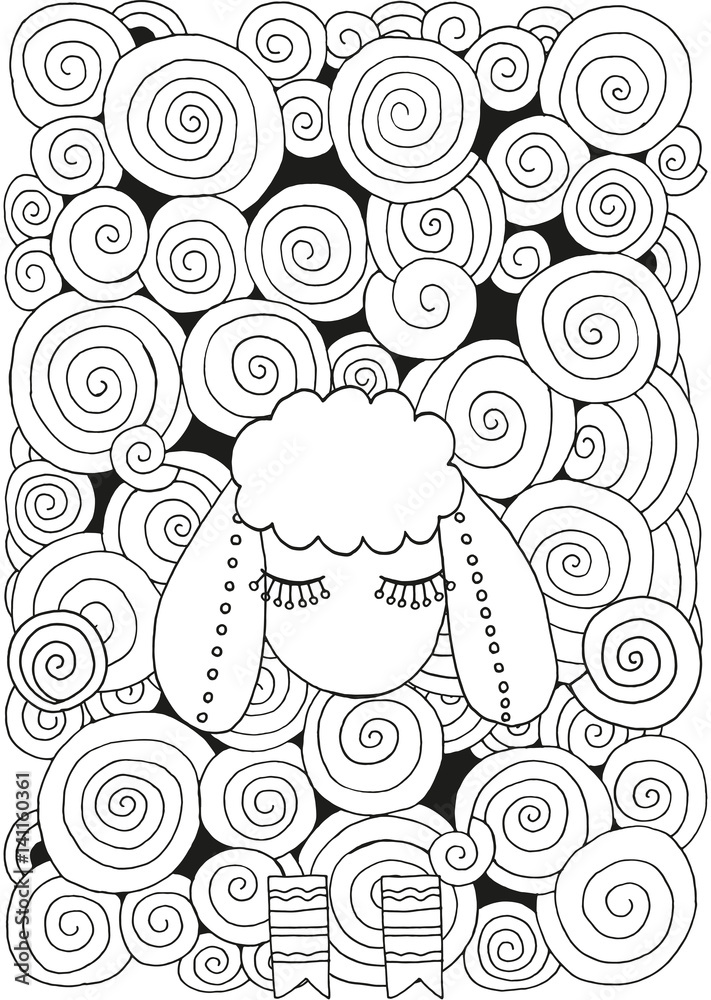 Fototapeta premium Artistically ornamental sheep.