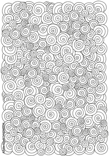 Pattern for coloring book. Artistically ethnic pattern.