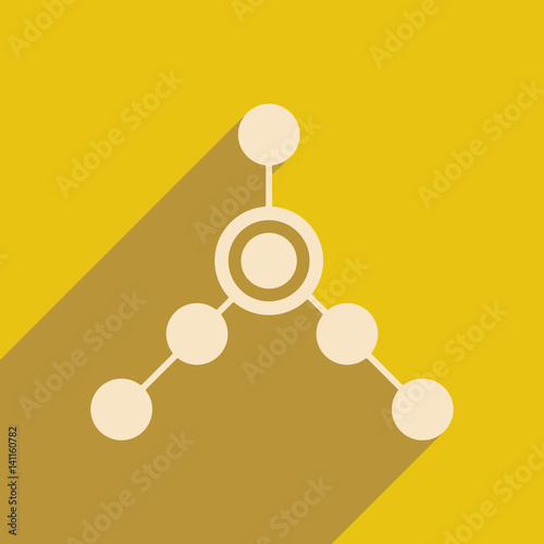 Flat with shadow icon and mobile applacation local connect