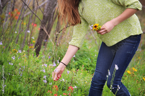 Picking a Bouquet of Wildflowers