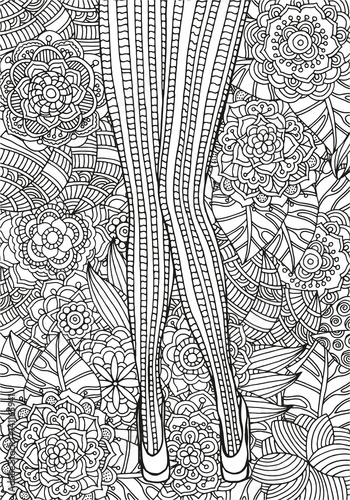 Pattern for coloring book. A4 size.