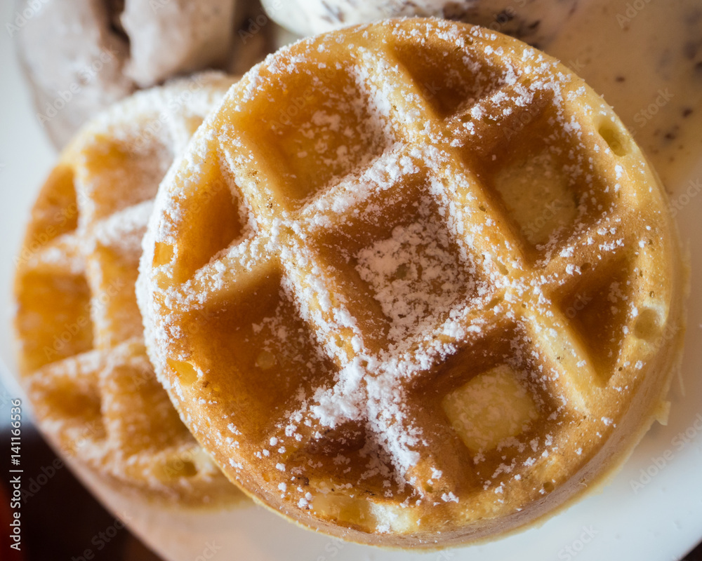 Freshly baked waffle Freshly baked waffle