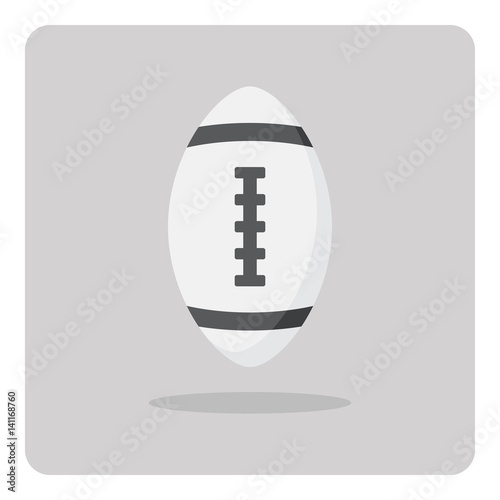 Vector of flat icon, Rugby ball on isolated background