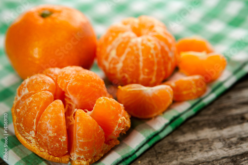 Peeled fresh clementines