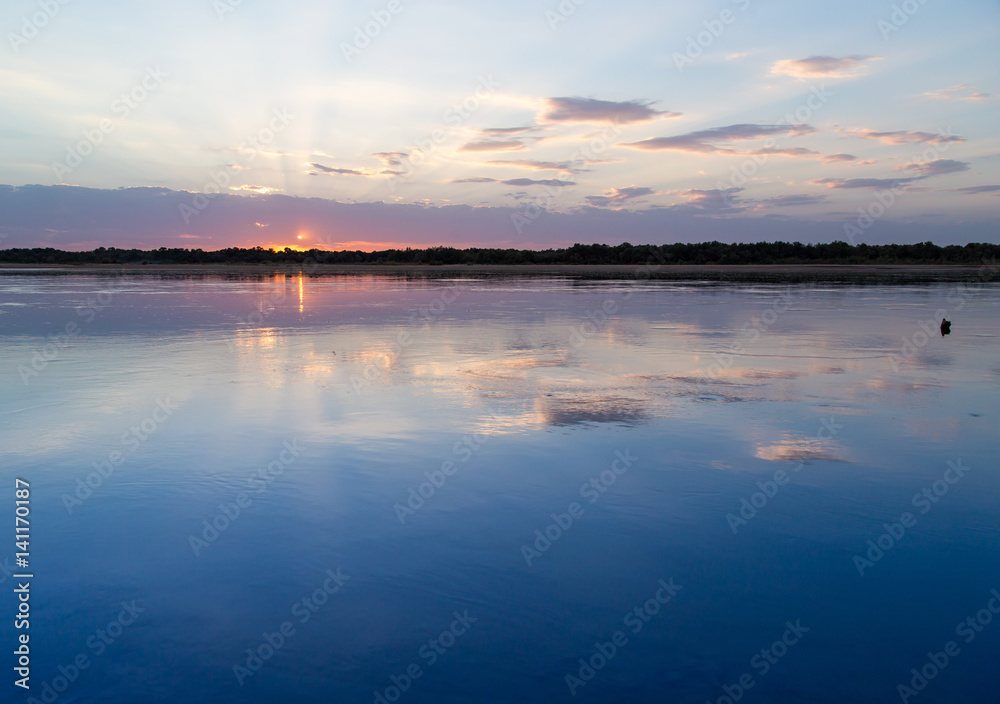sunset on the lake as a backdrop sunset on the lake as a backdrop
