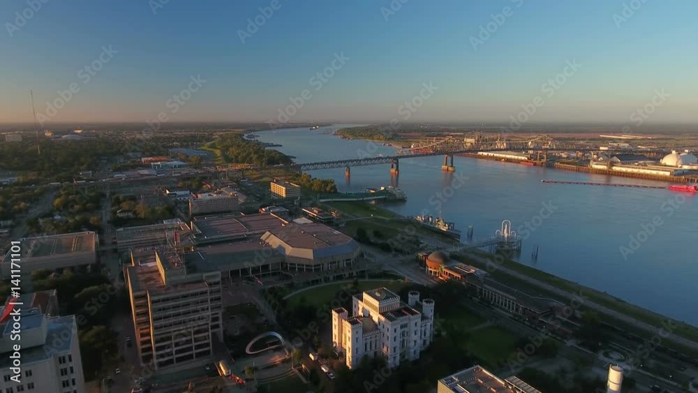Aerial Louisiana Baton Rouge September 2016 4K