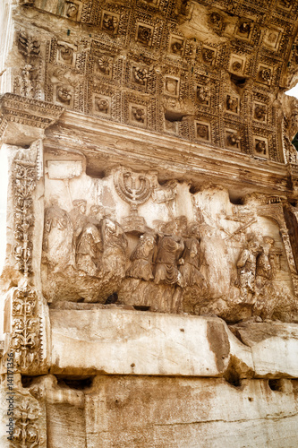 Fototapeta Detail of Triumphal Arch of Titus, Rome