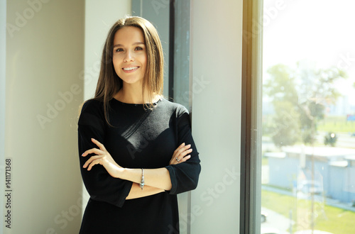 Modern business woman in the office Free Download Modern business woman in the office - GFXLoad
