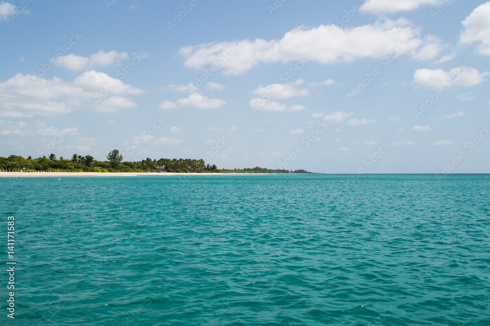Nilaveli Beach in Sri Lanka seen from a Boat Nilaveli Beach in Sri Lanka seen from a Boat