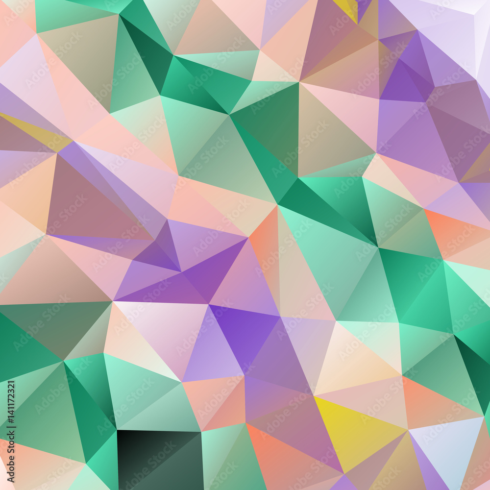 Fototapeta premium Background with abstract pattern made of colorful geometric shapes