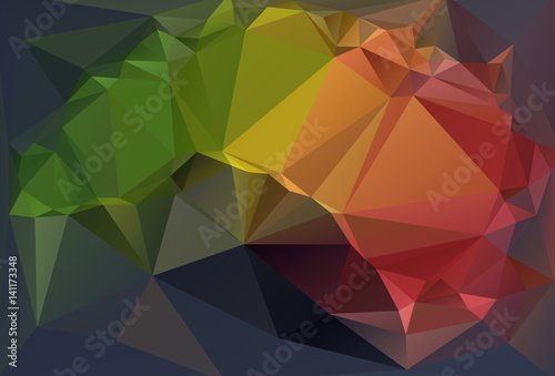 Background with abstract pattern made of colorful geometric shapes