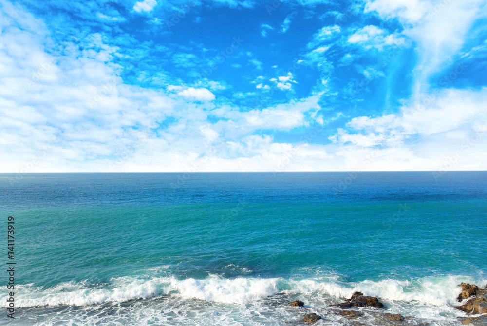 Big waves breaking on the shore Big waves breaking on the shore