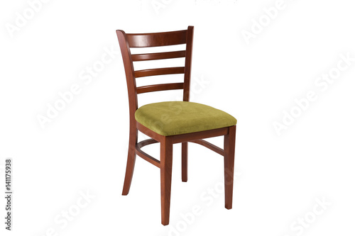 Wooden dining chair isolated