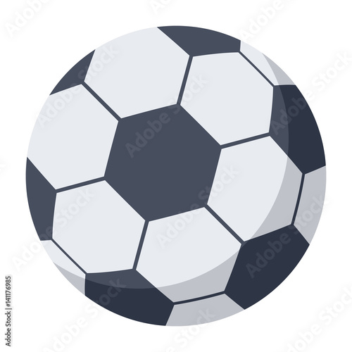 Soccer ball, football ball, vector illustration in flat style