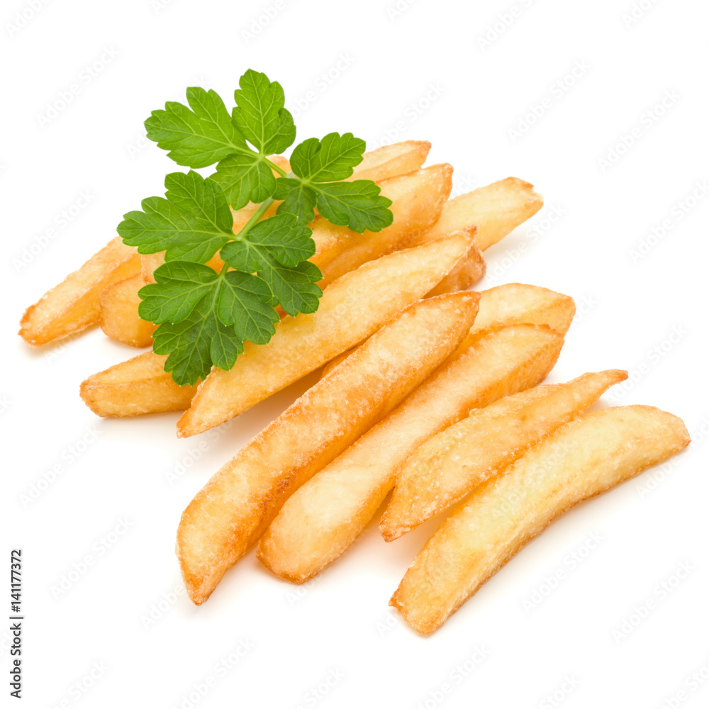 French Fried Potatoes isolated on white background French Fried Potatoes isolated on white background