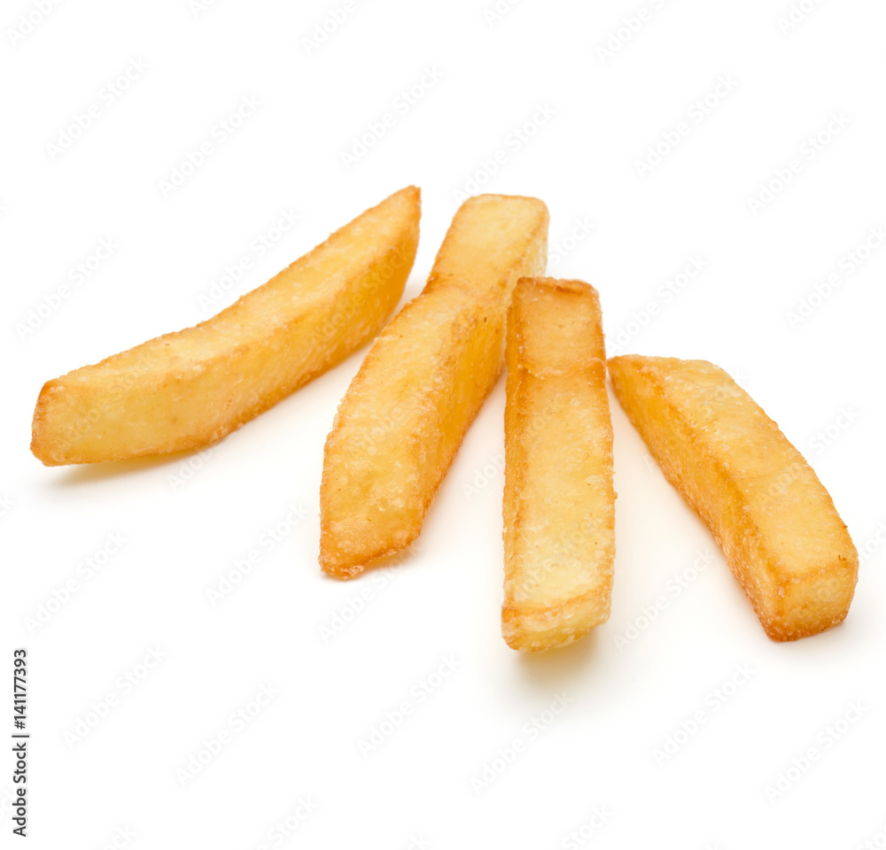 French Fried Potatoes isolated on white background French Fried Potatoes isolated on white background