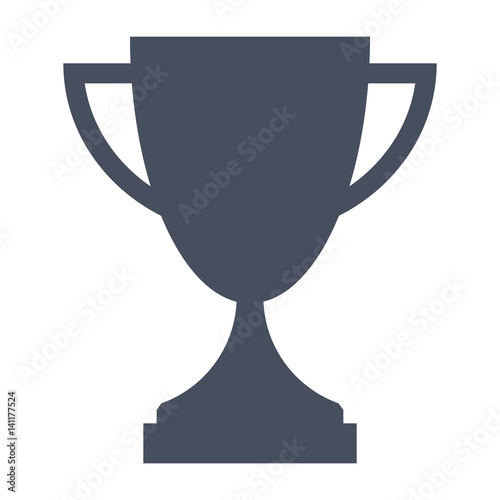 Trophy cup, award, vector illustration in flat style