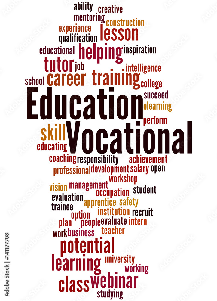 Vocational education, word cloud concept 7