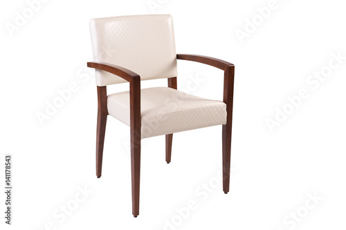 white modern armchair