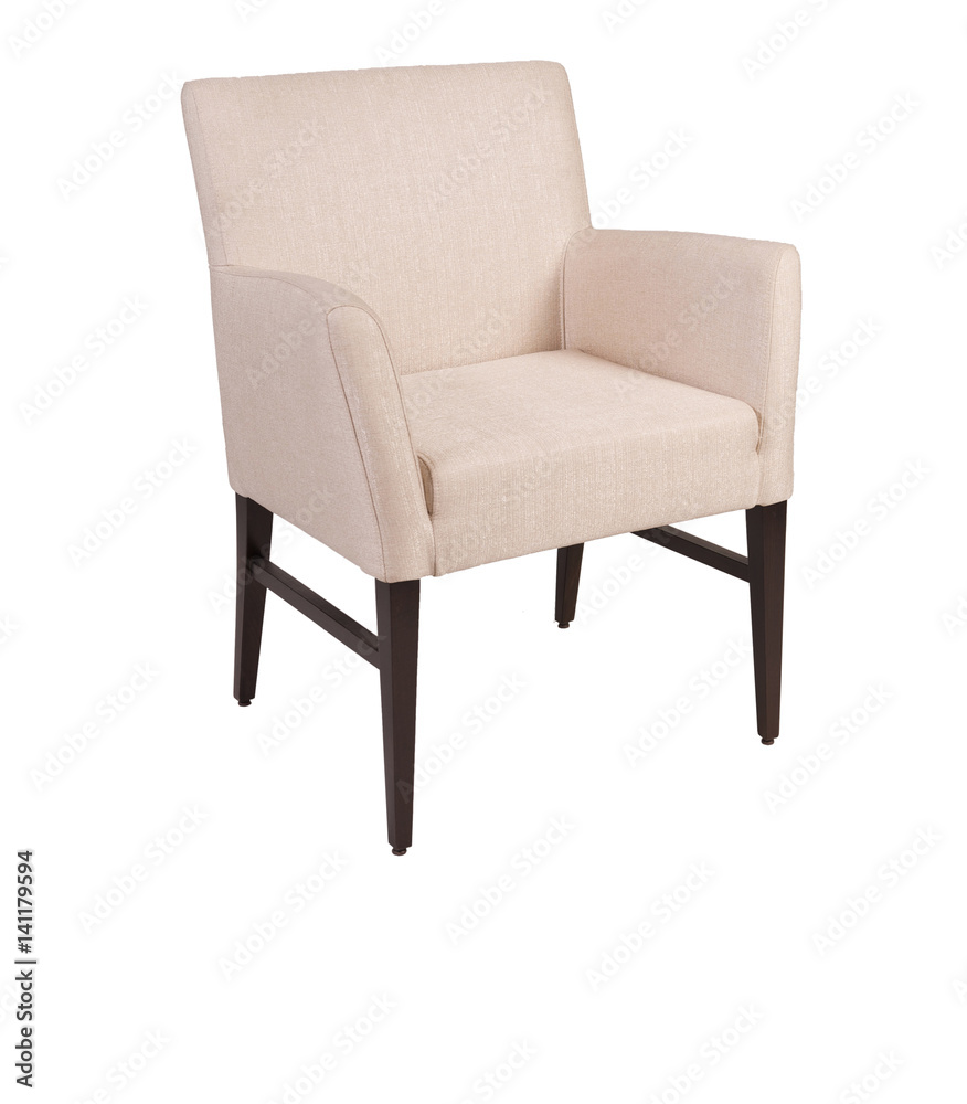 white modern armchair