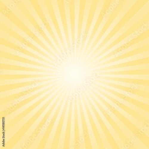 Abstract background. Light Yellow rays background. Vector 