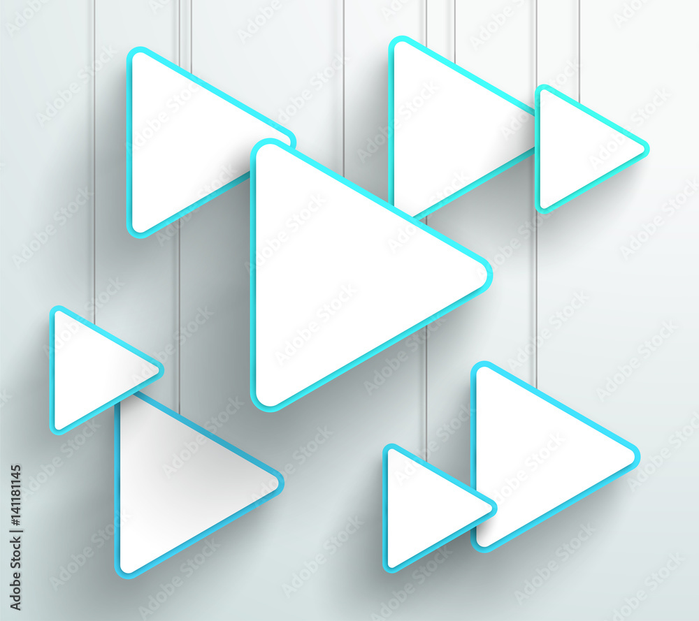 Vector 3d Blue Triangle Signs Hanging Design Vector 3d Blue Triangle Signs Hanging Design