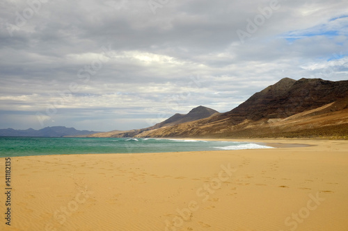 Beach Cofete on the Canary Island Fuerteventura, Spain.