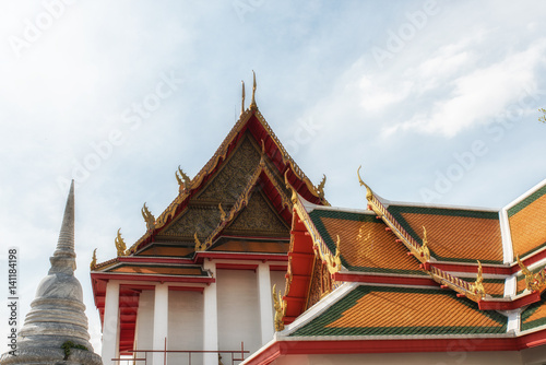 Wat Kalayanamit Temple details, Bangkok, Thailand photo