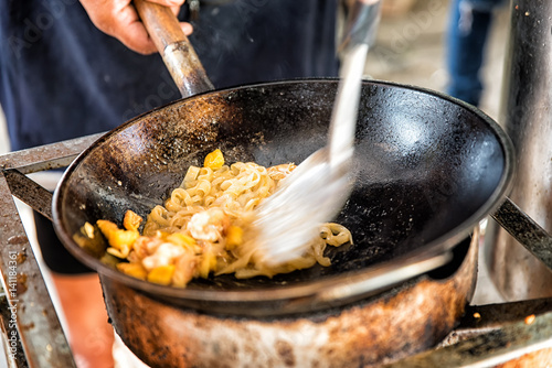 Photography cooking Pad Thai