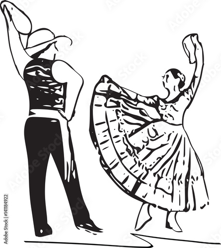 Illustration of Couple dancing