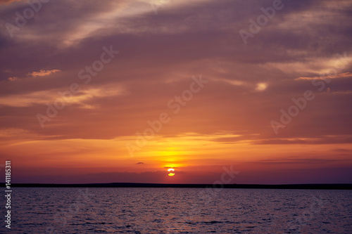 sunset on the lake © Baranov
