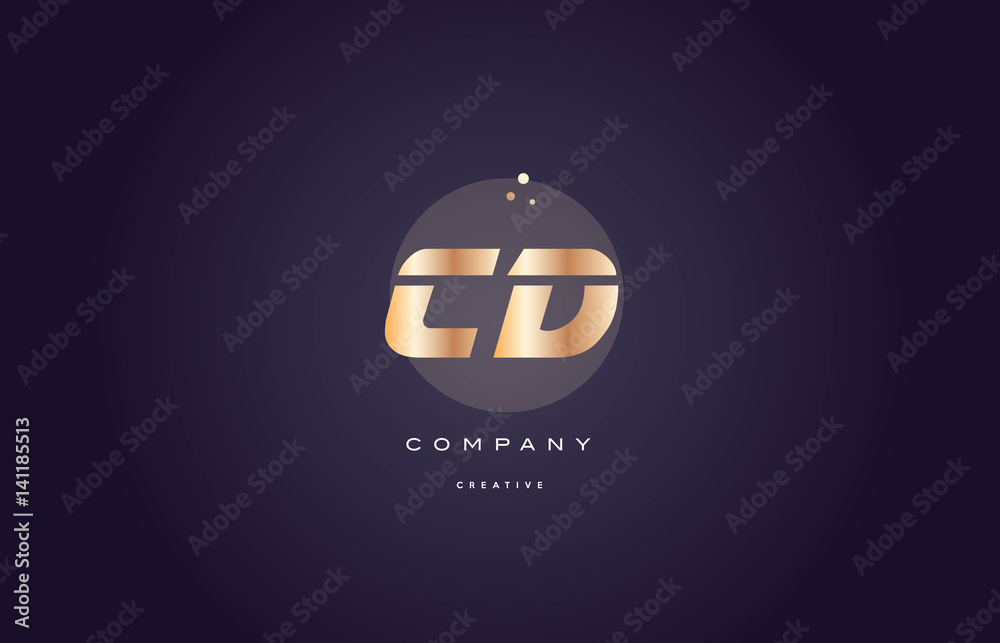 cd c d gold metal purple alphabet letter logo icon template cd c d gold metal purple alphabet letter logo icon template