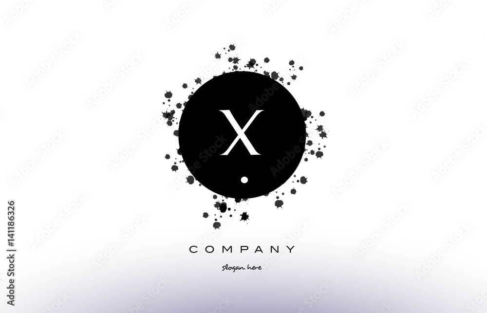 x circle grunge splash alphabet letter logo vector icon template x circle grunge splash alphabet letter logo vector icon template