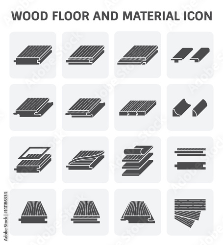 Wood floor and material vector icon set design.