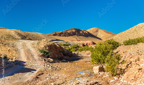 Landscape of the High Atlas Mountains between Ait Ben Ali and Bou Tharar, Morocco photo