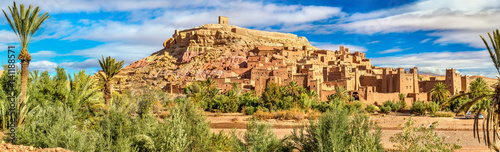 Panoramic view of Ait Benhaddou, a UNESCO world heritage site in Morocco © Leonid Andronov