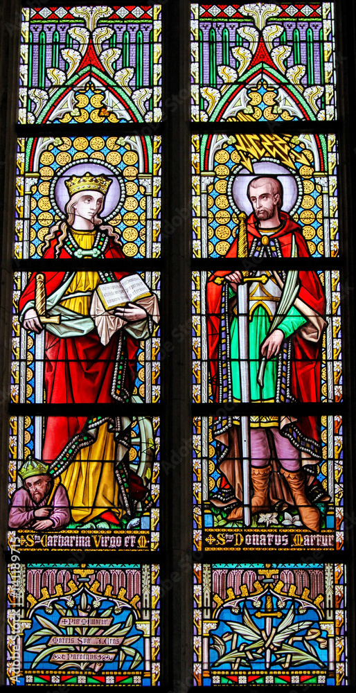 Stained Glass - Saint Catherine and Saint Donatus