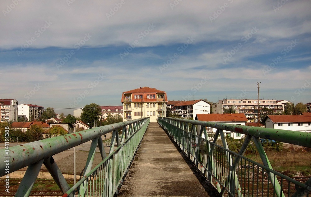 A pedestrian bridge in Bosnia Herzegovina
