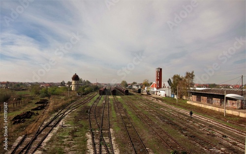 Train track leading to somewhere in South East Europe photo