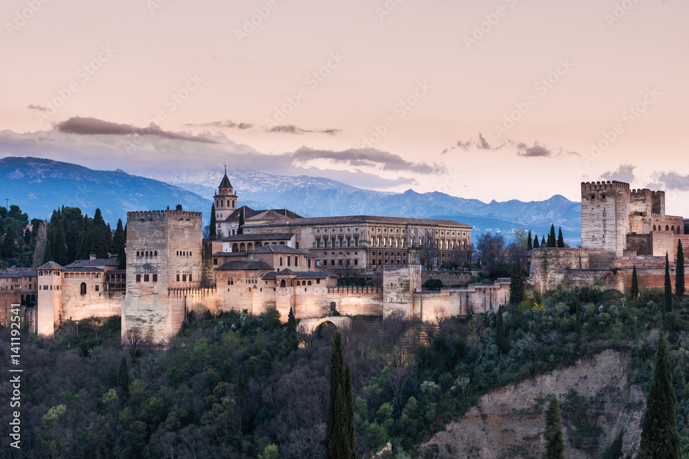 Arabic palace Alhambra in Granada,Spain