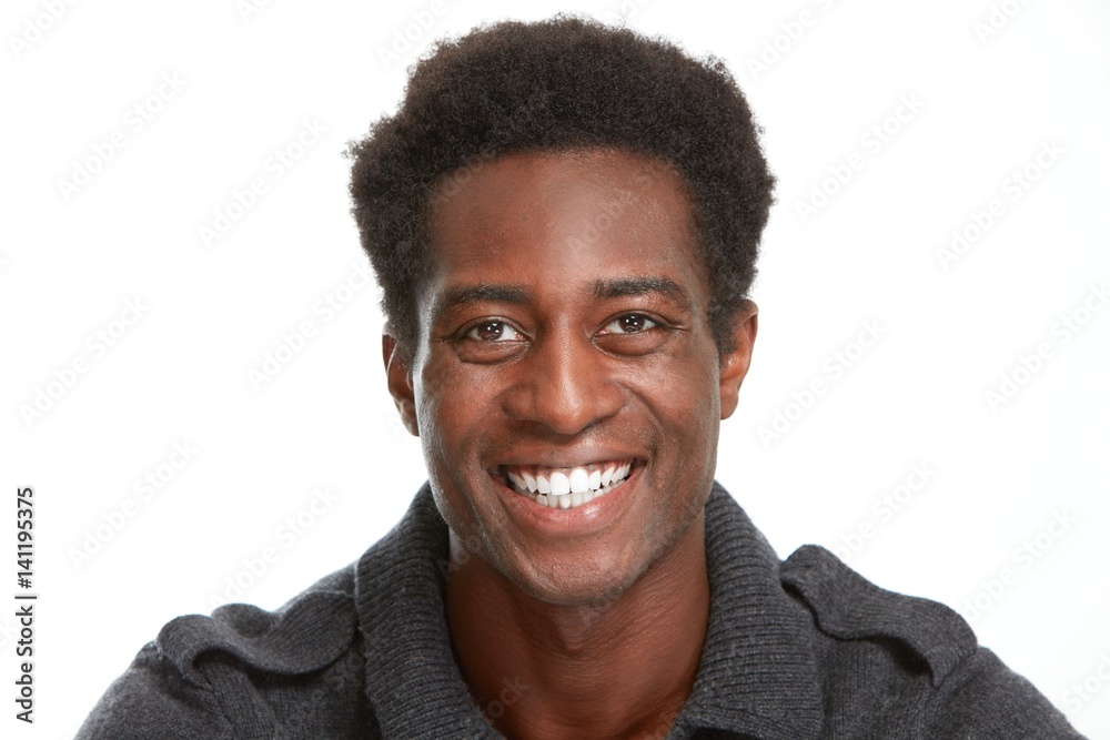 Happy black man smile. Happy black man smile.