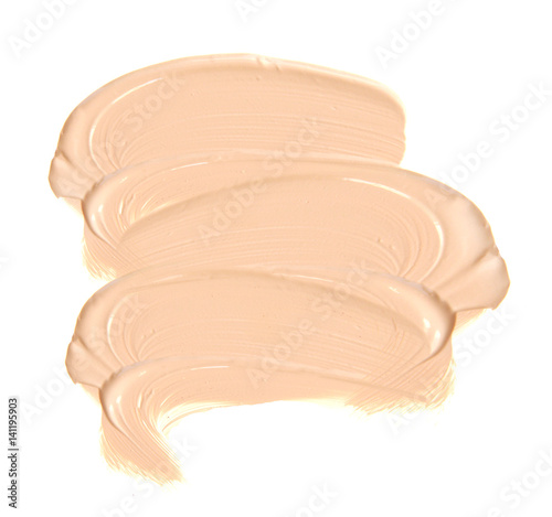 Cosmetic make up beige colors set isolate.