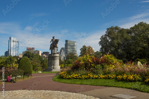 Boston Public Garden in the fall