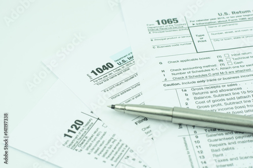 1040,1120,1065 US tax form / taxation concept. USA