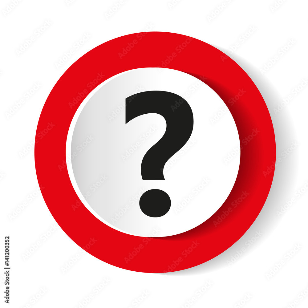 Question icon on red background. Vector illustration. Question icon on red background. Vector illustration.