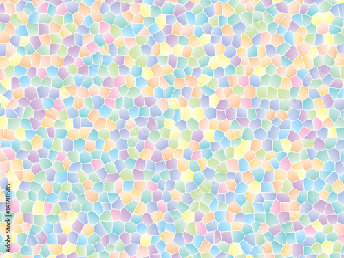 Gentle, light stained glass texture, colorful mosaic. Vector illustration background for interior design, print on paper, wallpaper