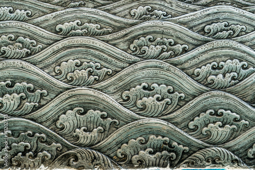 Sea wave pattern art