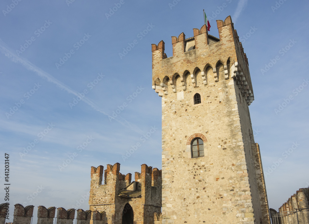 The Scaliger Castle is a rare example of medieval port fortification, which was used by the Scaliger fleet. It' is the only point of access to the historic center of Sirmione.