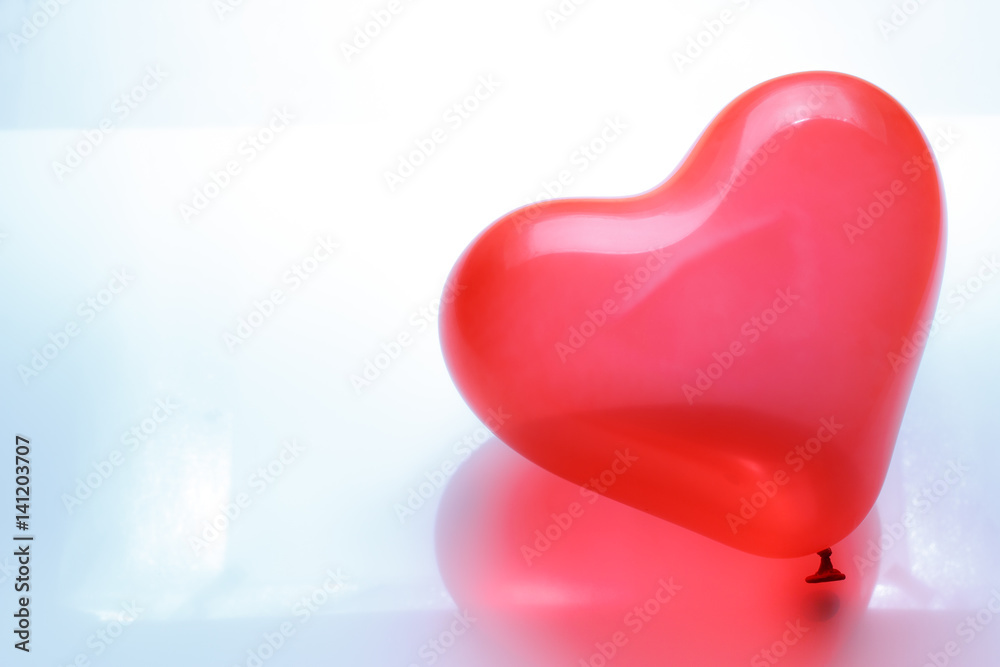 Red heart shaped balloon