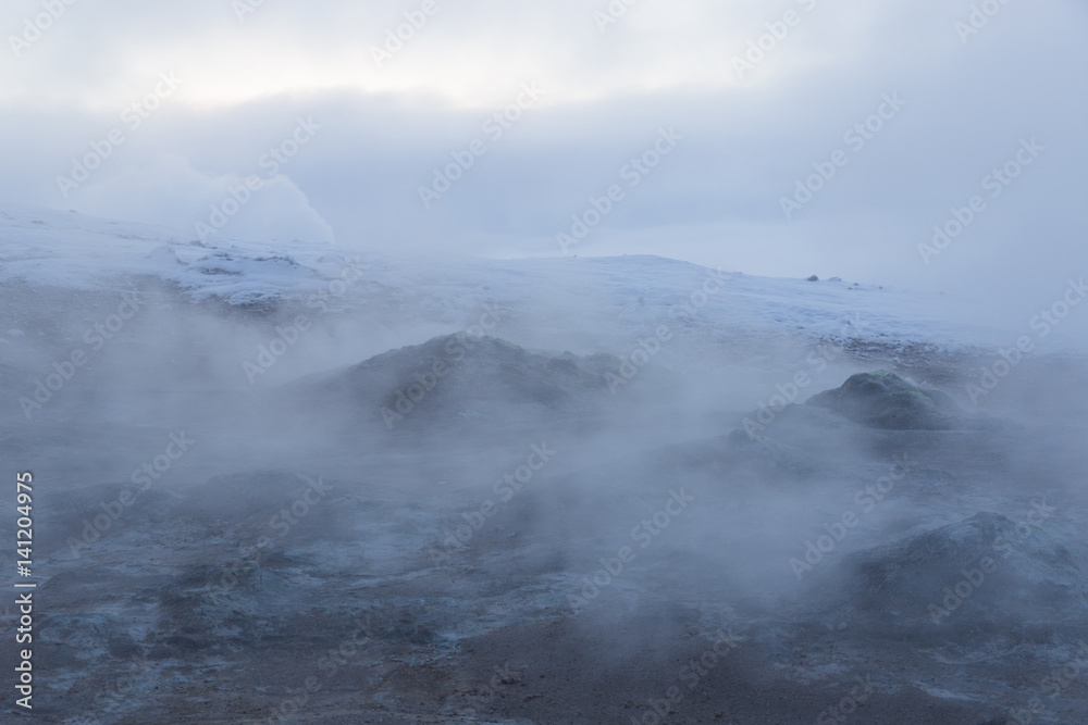 the eerie geothermal landscape